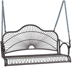International Caravan Iron Bronze Hanging Porch Swing