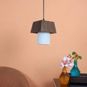 Iron Hanging Lights Brown Finish