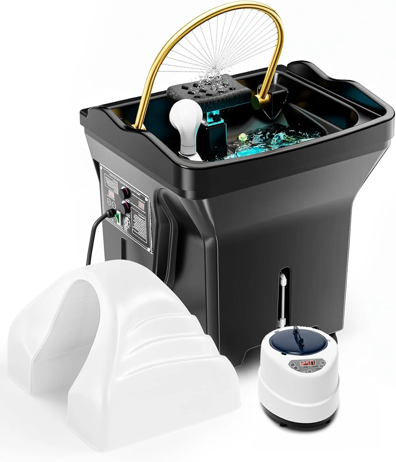 Japanese Head Spa Equipment with Dual-Control System | 60L Water Tank | Fumigation, Light Therapy & Adjustable Head Pillow | Efficient Water Circulation for Salons & Spas