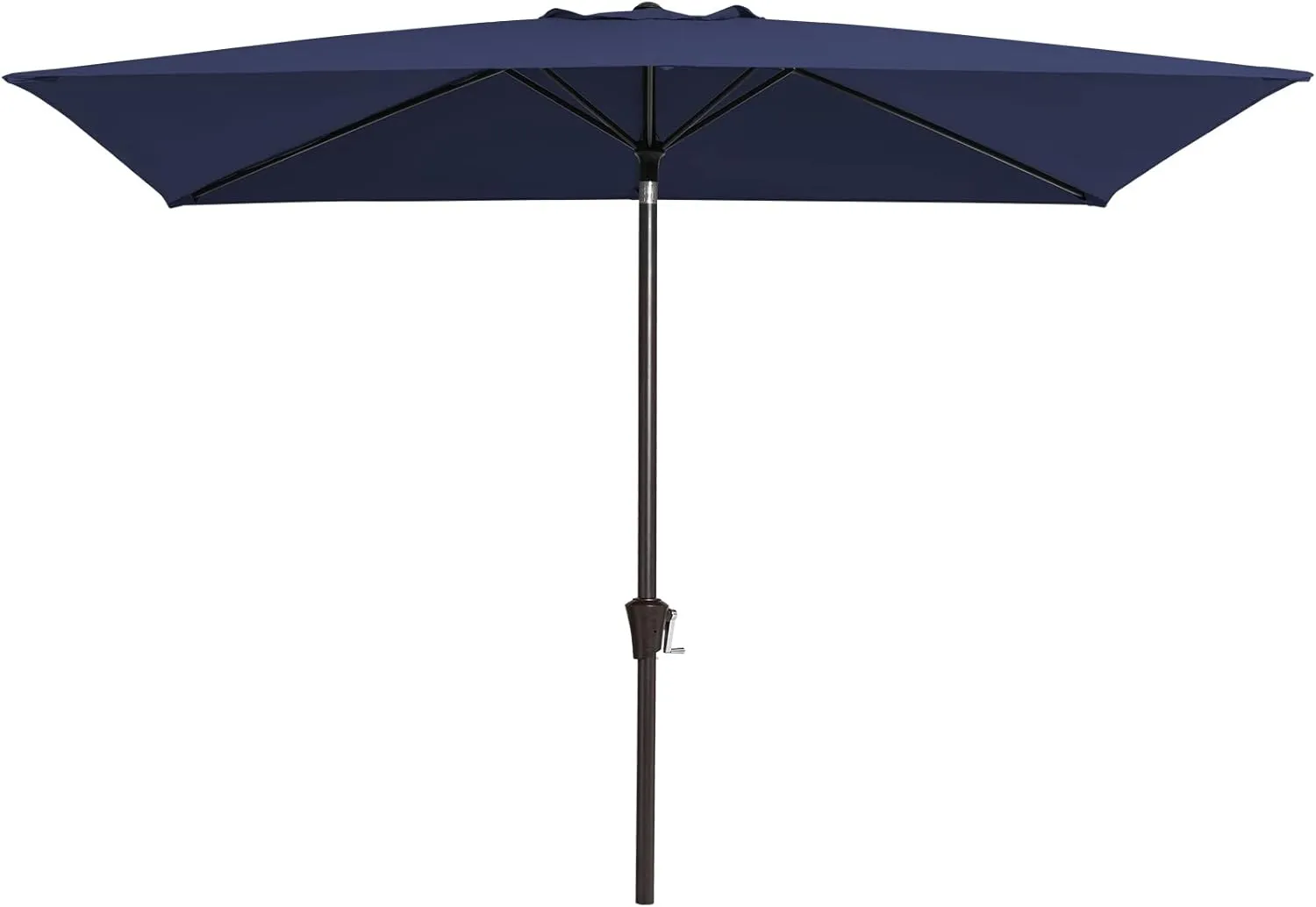JEAREY 6.5x10ft Olefin Rectangular Patio Umbrella Outdoor Umbrella with Auto Tilt Crank System,Market Table Umbrella UV Protection Fade-Resistant for Pool Deck Garden Backyard,Navy