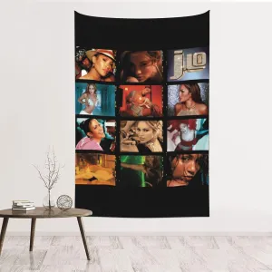 Jennifer Music Lopez Tapestry Design Soft Flannel Wall Art Hanging Decor Blanket Tapestrys For Living Room 60"X40" Inch