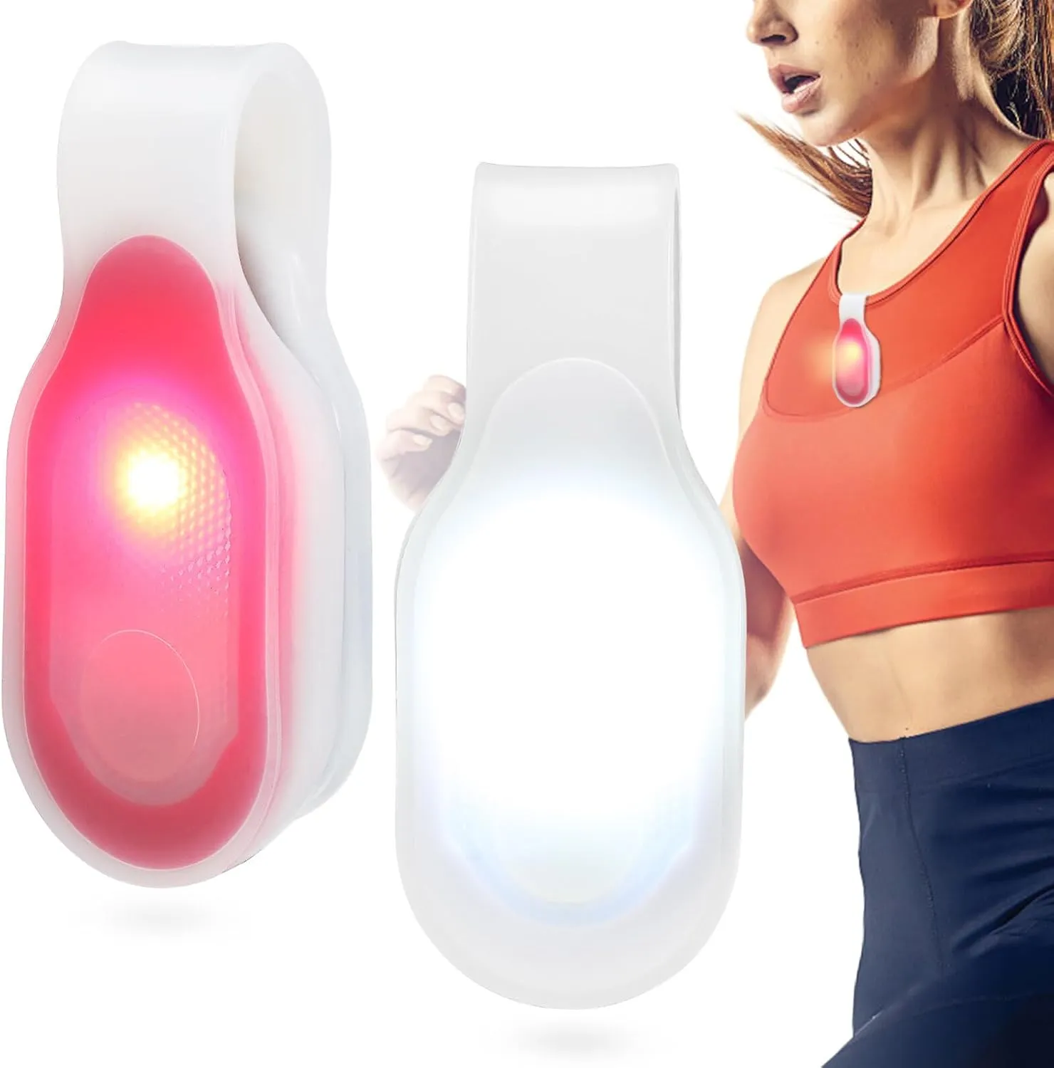 jojofuny Magnetic Lights Running Light Clip-on 3 Modes for Night Riding Walking Hiking