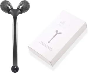 JUNMIN Facial 3D Massage Thin Face Roller Beauty Massager Body Skin Massage Firming Tool (Color : Black)