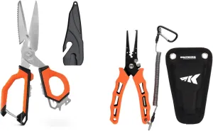 KastKing Paradox 9" Bait Shears and Cutthroat 7" Fishing Pliers