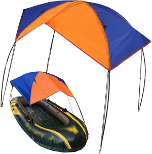 Kayak Canopy 92.91x44.88x16.14'' Waterproof UV-Resistant Inflatable Folding Kayak Sun Shade Portable Boat Sun Shade for Picnics Camping Fishing &