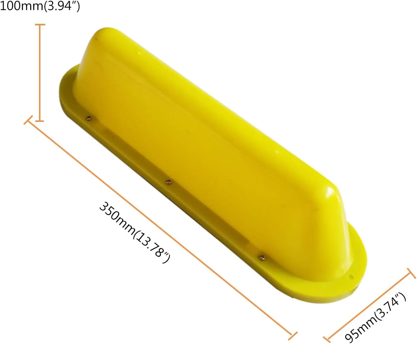 keehui Yellow Blank Shell with Yellow LED Tape 12V DC Car Taxi Cab Roof Top Sign Light Magnetic with 3m Cigarette Lighter Power Cords