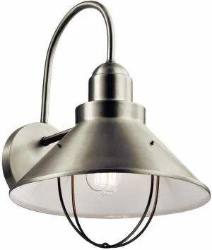 Kichler Seaside 16.5" 1 Light Outdoor Wall Light Brushed Nickel