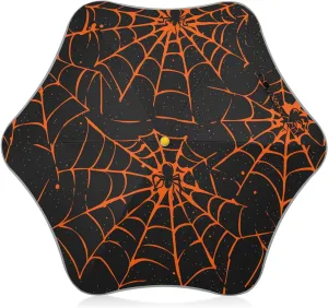 Kids Long Handle Folding Umbrella Halloween Spider Nets Galaxy - Easy Push Switch for 3-8 Years Old, Waterproof & UV50  Protection, Safe & Cute Design Umbrella for Rain