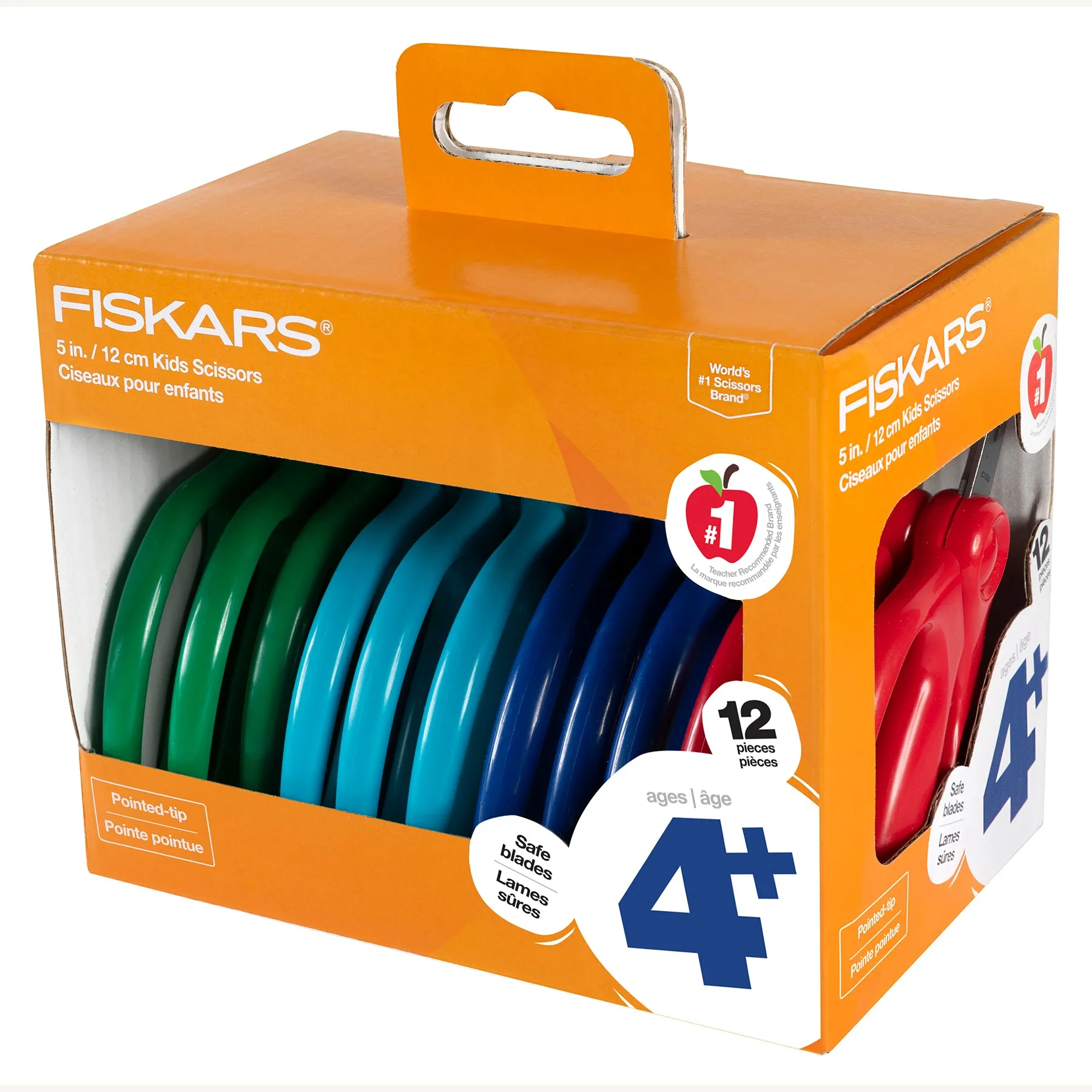 Kids Scissors Classpack, Pointed, 5", Pack of 12