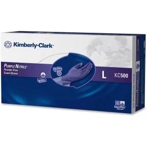 Kimberly Clark Safety 55083 Nitrile Gloves, Powder Free, Large, Purple (Pack of 100)