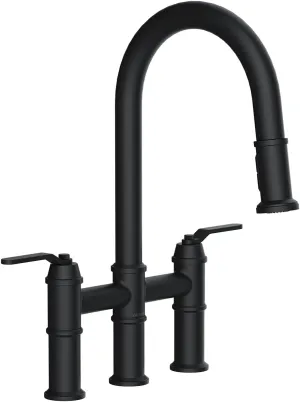 Kinzie 2H Bridge Pull-Down Kitchen Faucet 1.75 gpm Satin Black