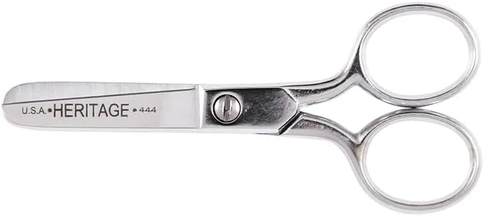Klein Tools 444HC Scissors, Safety Scissors for Cutting Thread, Yarn, and More, 4-Inch