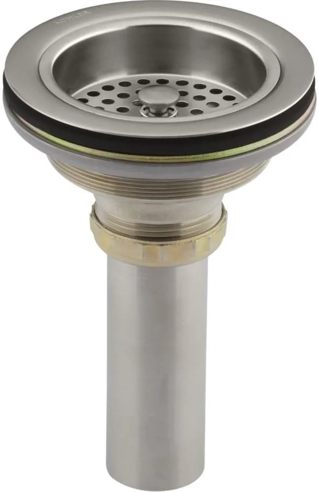 KOHLER K-8801-VS Duostrainer Sink Strainer, Fits Most Standard Kicthen Sinks, Vibrant Stainless