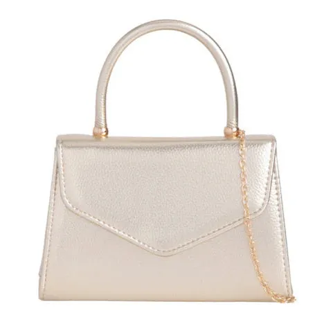 Koko H2439 Light gold Metallic Textured Grab Bag
