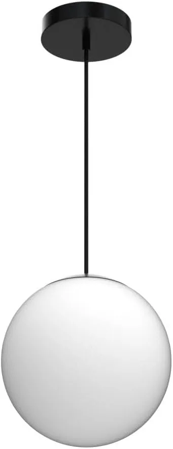 KoKo&Yukina Globe Pendant Lighting for Kitchen Island Mid Century Modern Hanging Light Fixture with Clear Globe Glass Black Industrial Hanging Ceiling Lights for Sink Bathroom Entryway