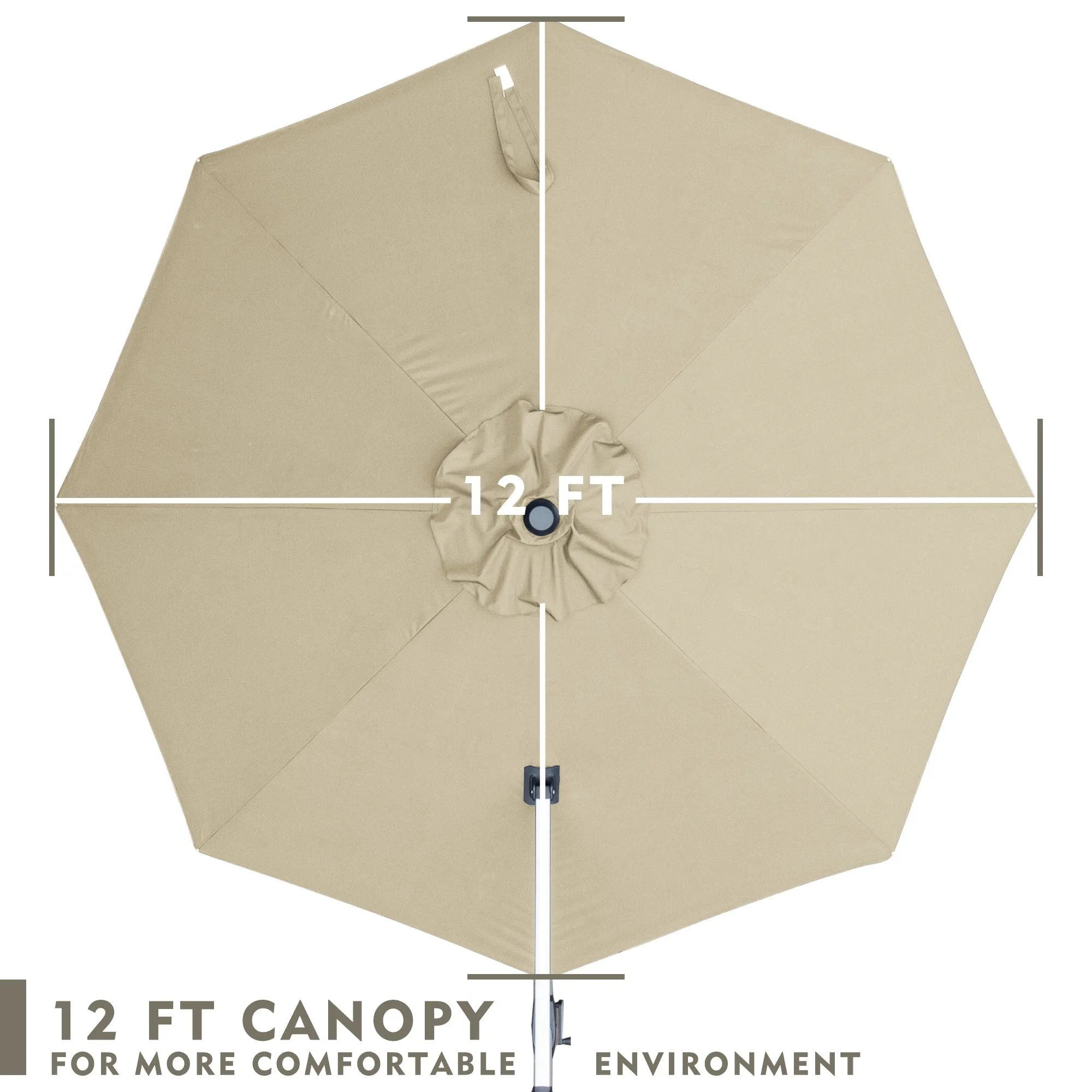 Kozyard 12' Roma Cantilever Offset Umbrella (4 Color Options)