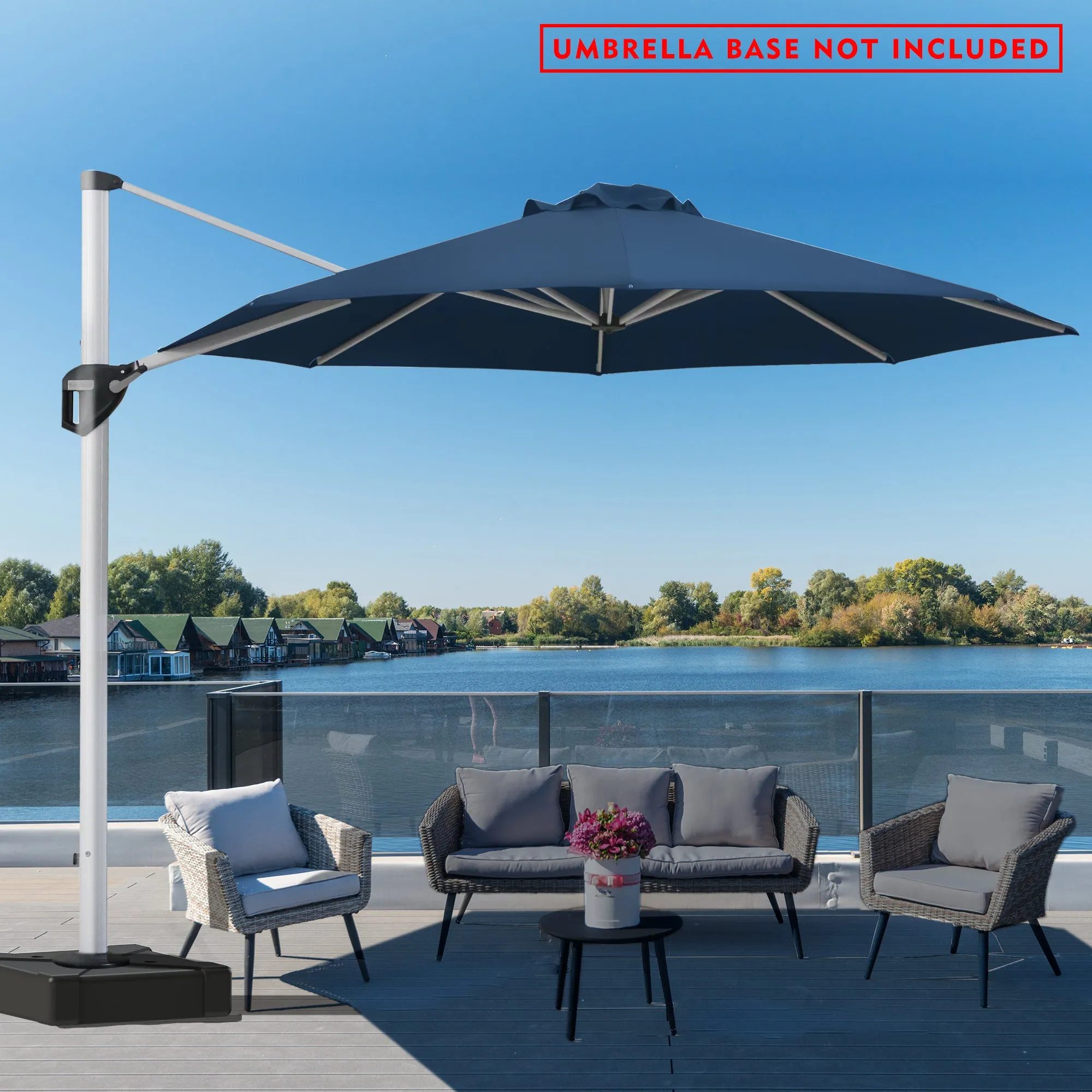 Kozyard 12' Roma Cantilever Offset Umbrella (4 Color Options)