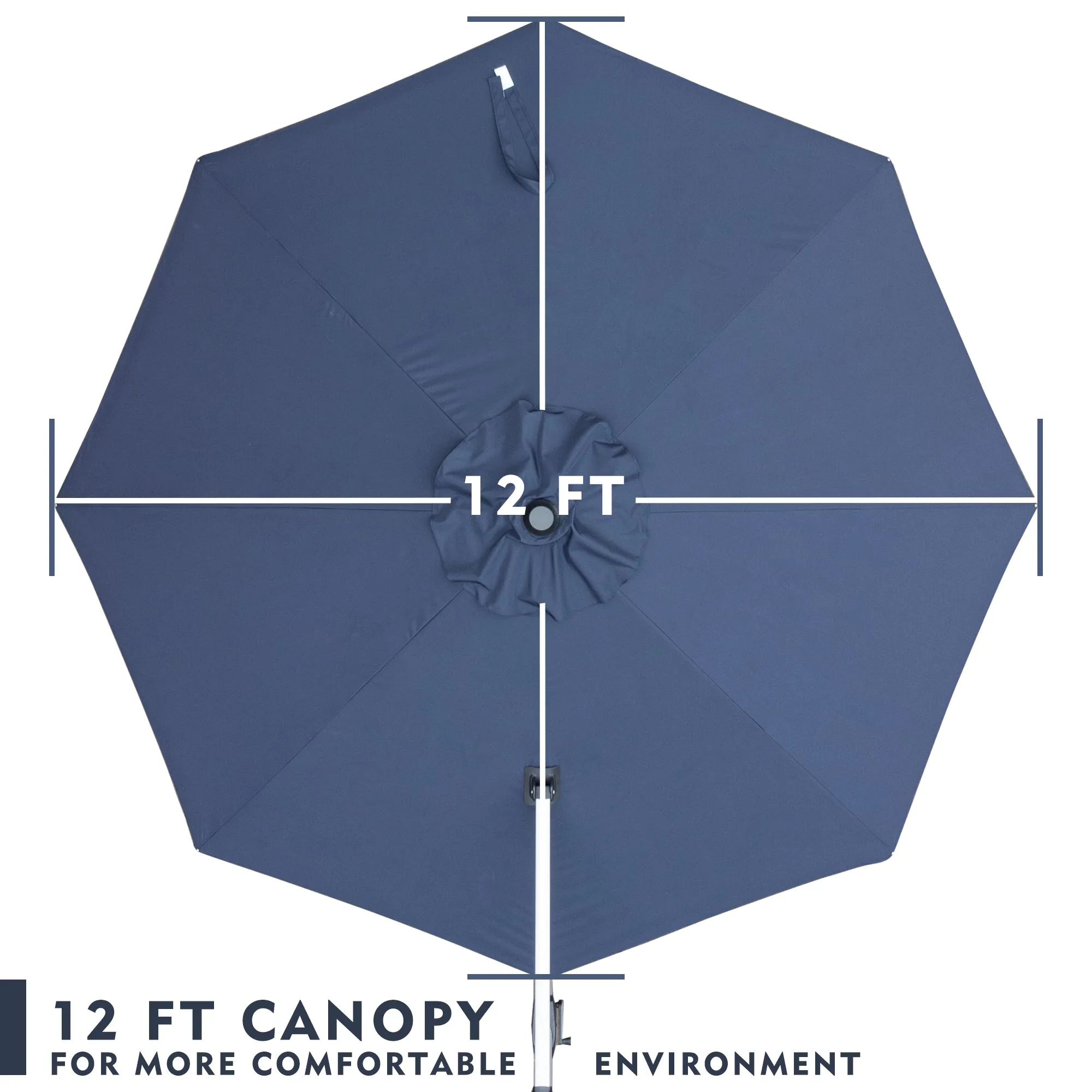 Kozyard 12' Roma Cantilever Offset Umbrella (4 Color Options)