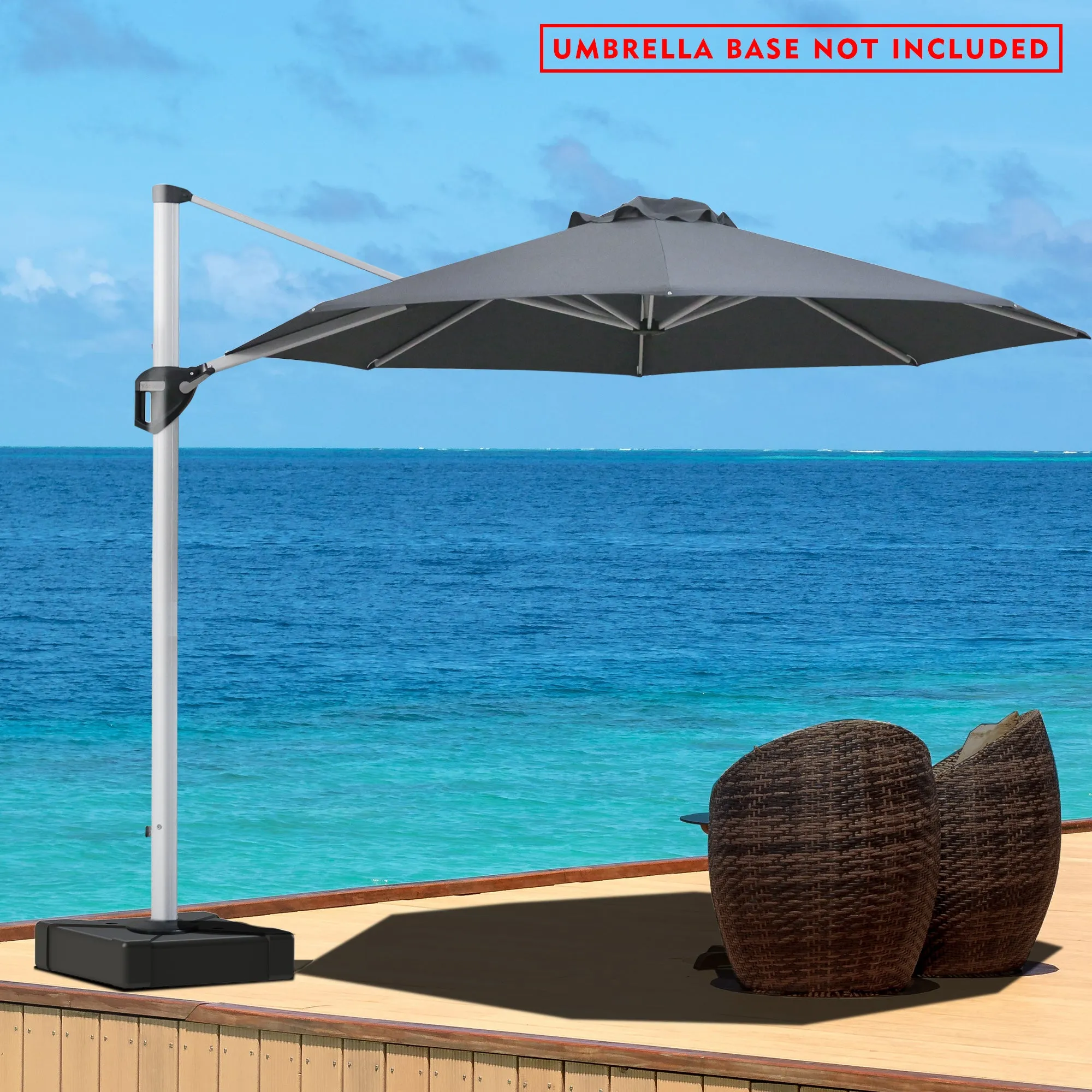 Kozyard 12' Roma Cantilever Offset Umbrella (4 Color Options)
