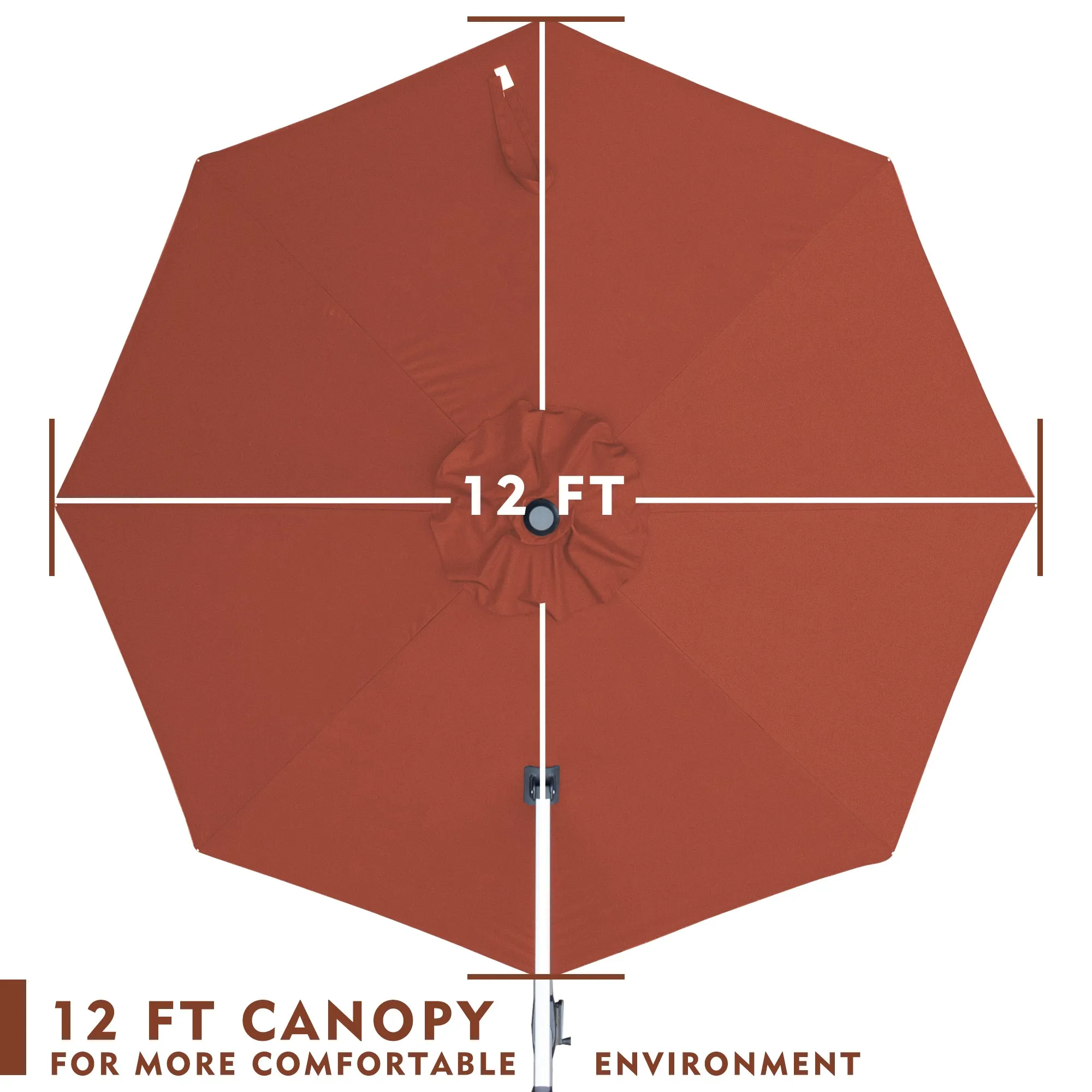 Kozyard 12' Roma Cantilever Offset Umbrella (4 Color Options)