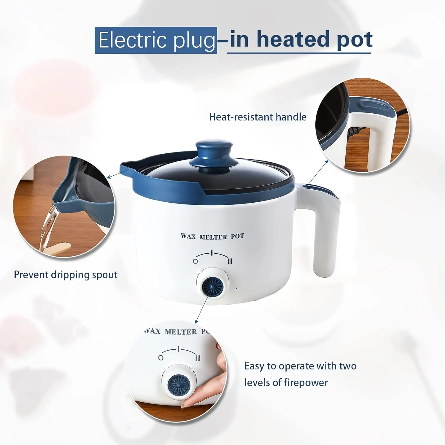 Ksedcon Candle Melting Pot, Electric Wax Melter for Candle Making with Pouring Spout, Non-Stick Small Candle Making Pouring Pot