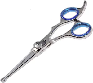 Laazar Pro dog grooming scissors, Straight Pet grooming shears, with Safety Round Tip, Ball Point for easy and safe use. | Premium Sharp Long Lasting Professional Hair Trimming Scissors (5.5 Inches)