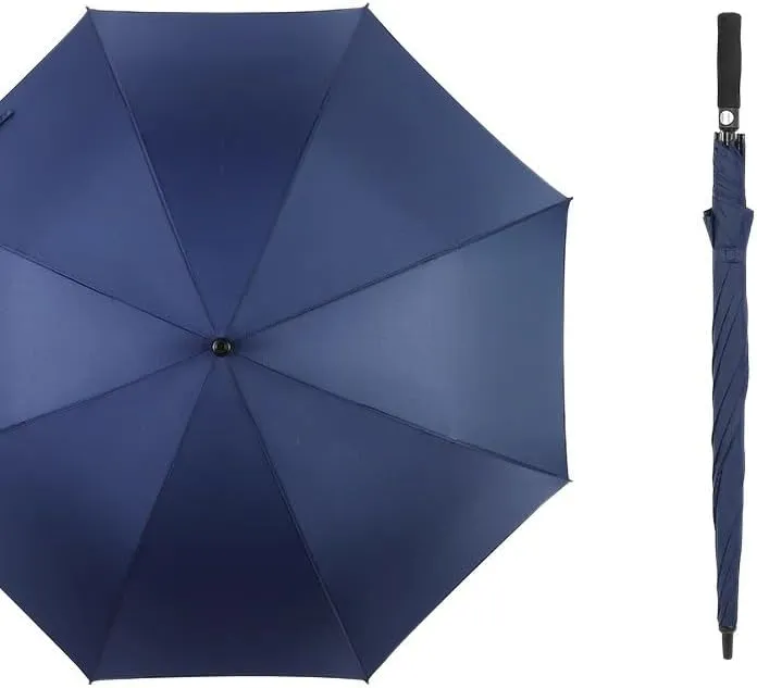 Large Windproof Golf Umbrella – Automatic Open, Reinforced Double-Layer Canopy, Heavy-Duty Stormproof Design for Men