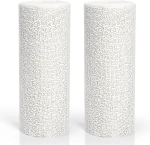 Lawei 2 Pack 12 in x 50 Ft Plaster Cloth Rolls for Belly Casting, White Plasters Cloth Gauze Strips Wrap Bandages, Large Plaster Sheets for Crafts, Project, Body Casts, Sculptures, Extra Fast Setting