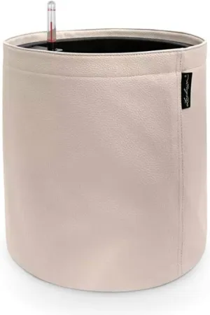 Lechuza - Trendcover 14194 Plant Pot Artificial Leather Cream with Irrigation System Diameter 32 cm x 33 cm