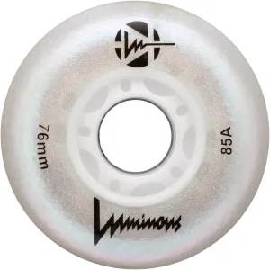 LED Inline Wheels 76mm White Pearl 4 Pack