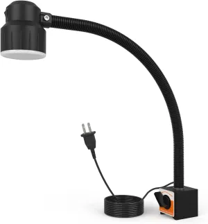 Led Magnetic Work Light 300mm Flexible Gooseneck lamp 500 Lumens 120 Volt for Sewing Machine Lathe Milling Drill Press Industrial Lighting