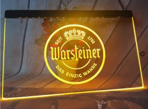 LED Neon Light Sign for Bar Beer Pub Store Aclo Shop Club Man Caves Home Party Vintage - Inspired The Ultimate Accessory Brighten Up Your Space (For Warsteiner)