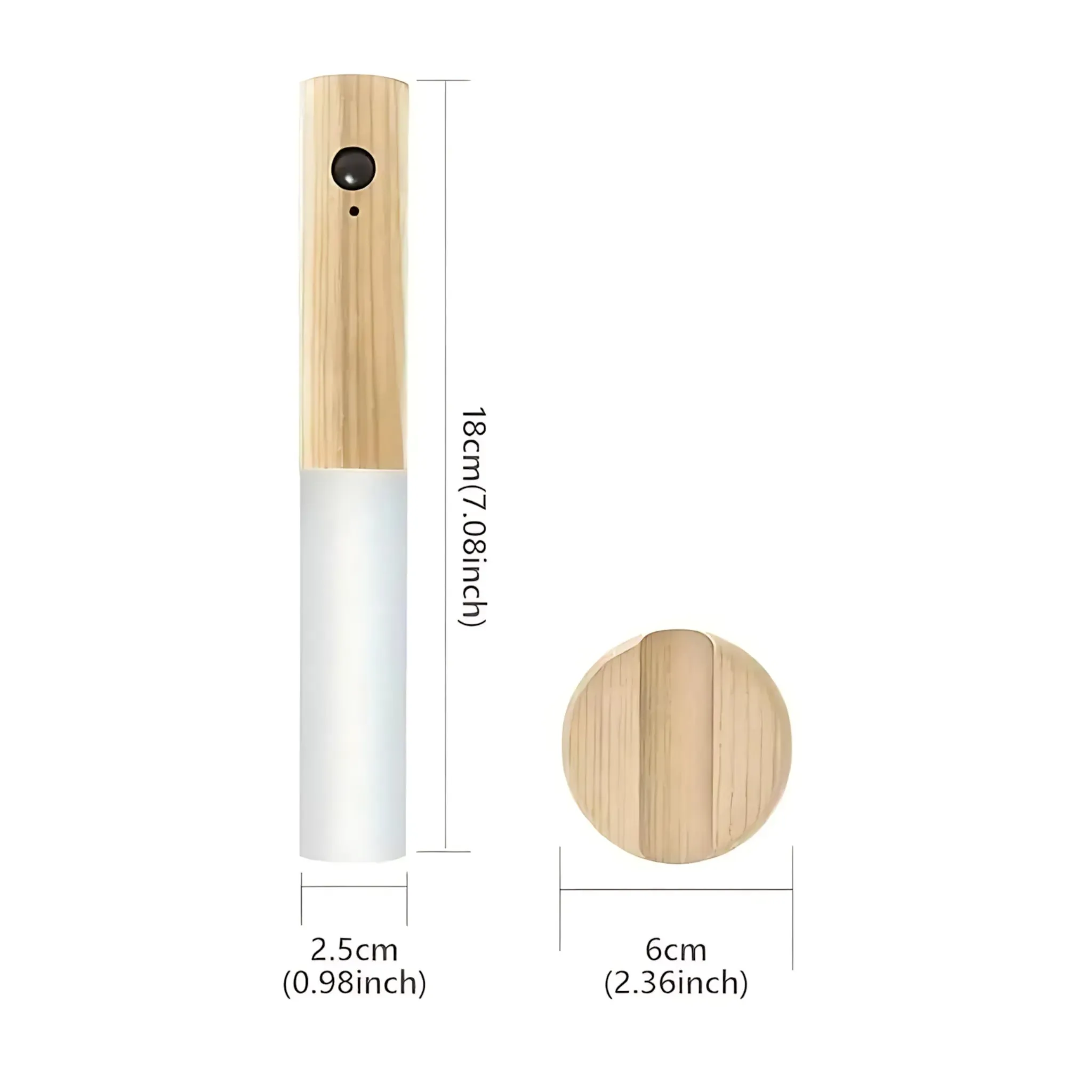 LED Wood Night Light – USB Rechargeable Magnetic Wall Lamp