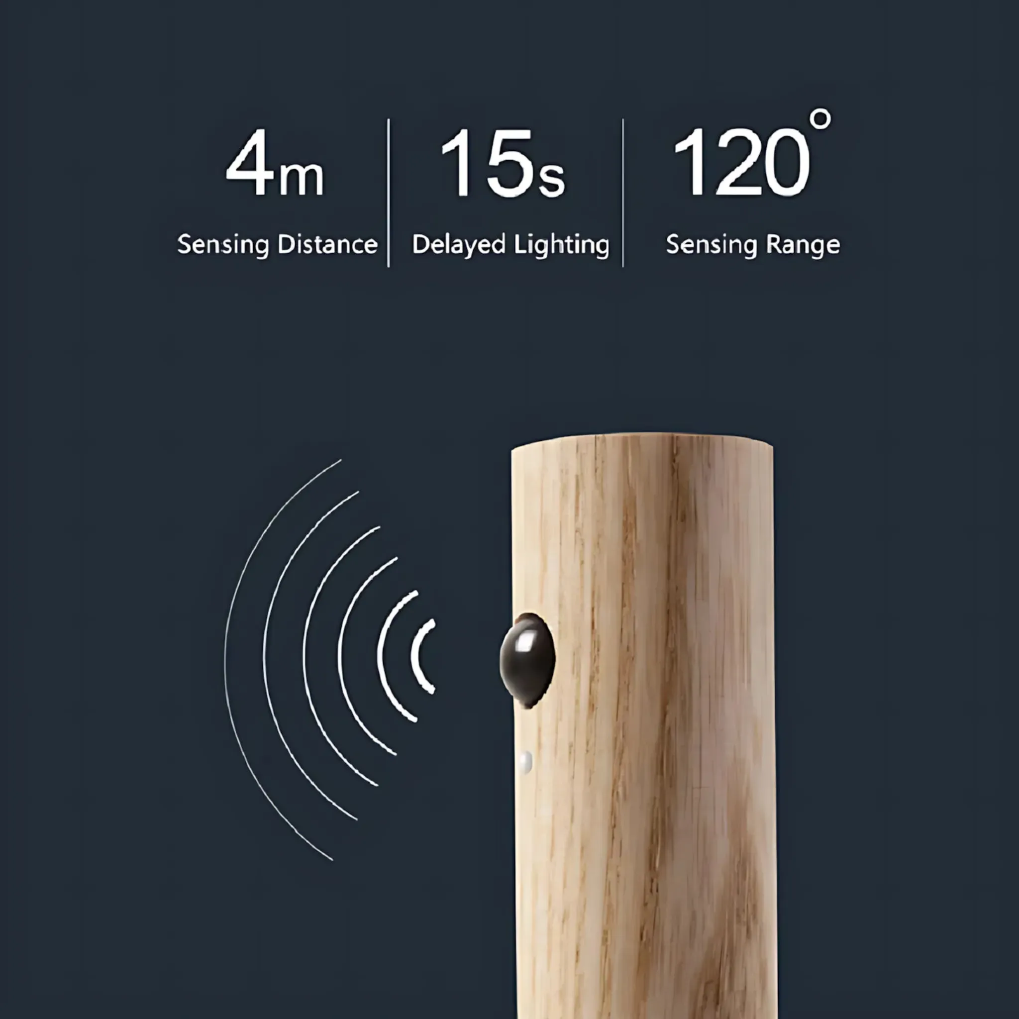 LED Wood Night Light – USB Rechargeable Magnetic Wall Lamp