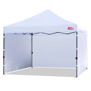 Leisure Sports- 8x8/10x10 Easy Pop-up Canopy Tent with Sidewalls-CA