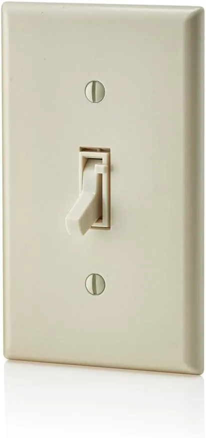 Leviton Toggle Slide Dimmer Switch for Magnetic Low Voltage, LED, Halogen and Incandescent Bulbs, TSM10-1LT, Light Almond