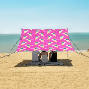 LGBT Rainbow Banana Beach Camping Tent Sun Shelter for Whole Family, Beach Shade Canopy with UPF50  UV Protection,Easy Set Up and Carry,Outdoor Shade for Trips, Fishing, Backyard Fun Picnics