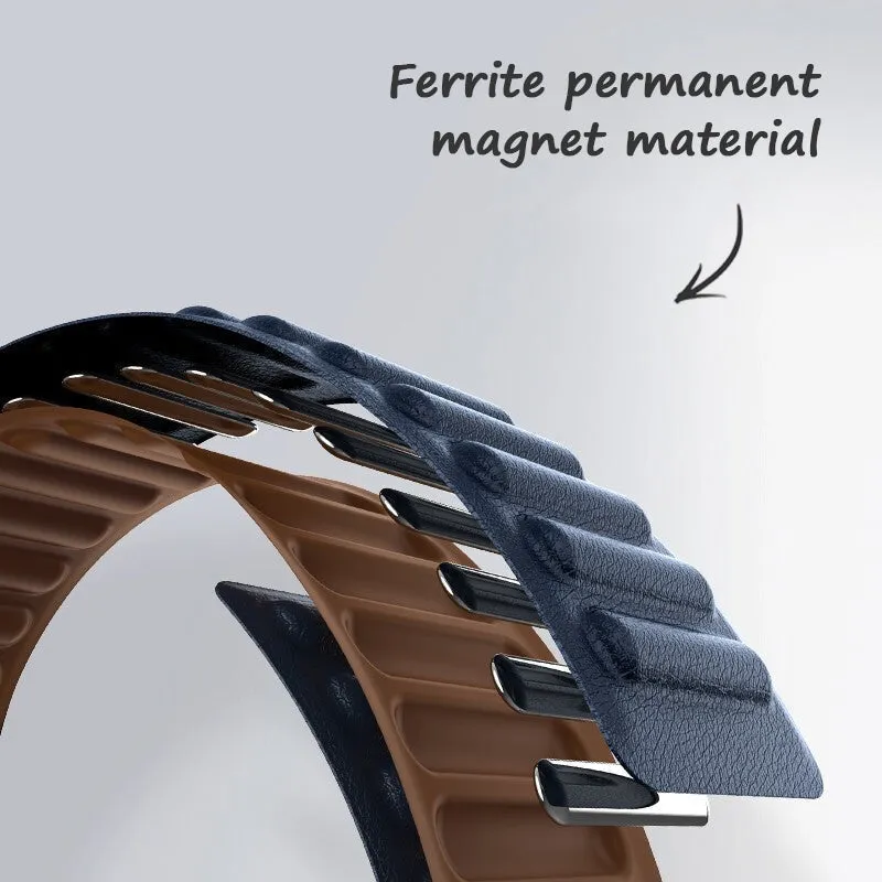 Light Yellow | Leather Link Magnetic Strap