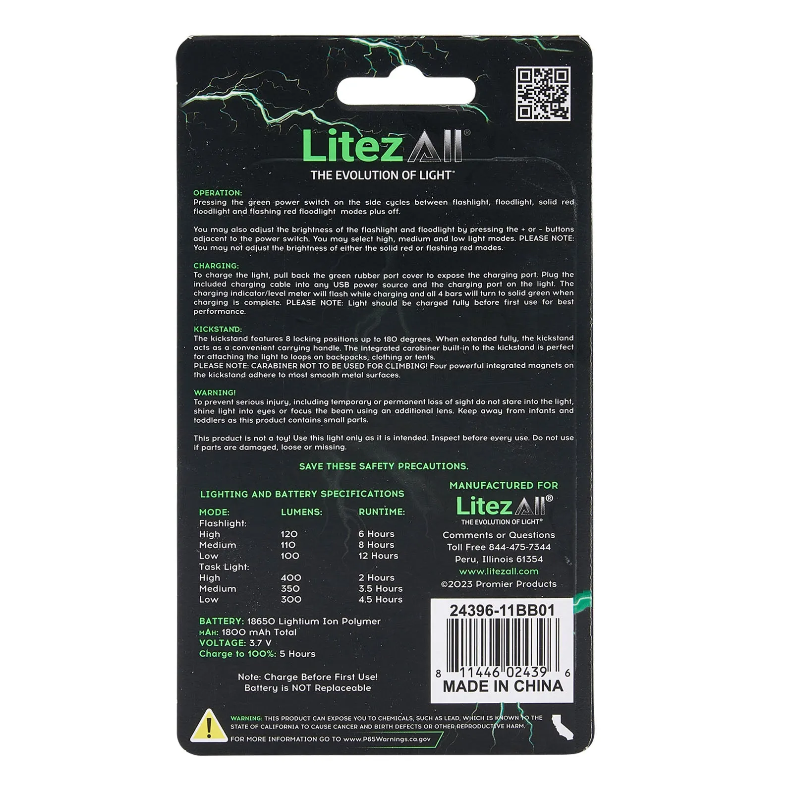 LitezAll Rechargeable Pivot Work Light