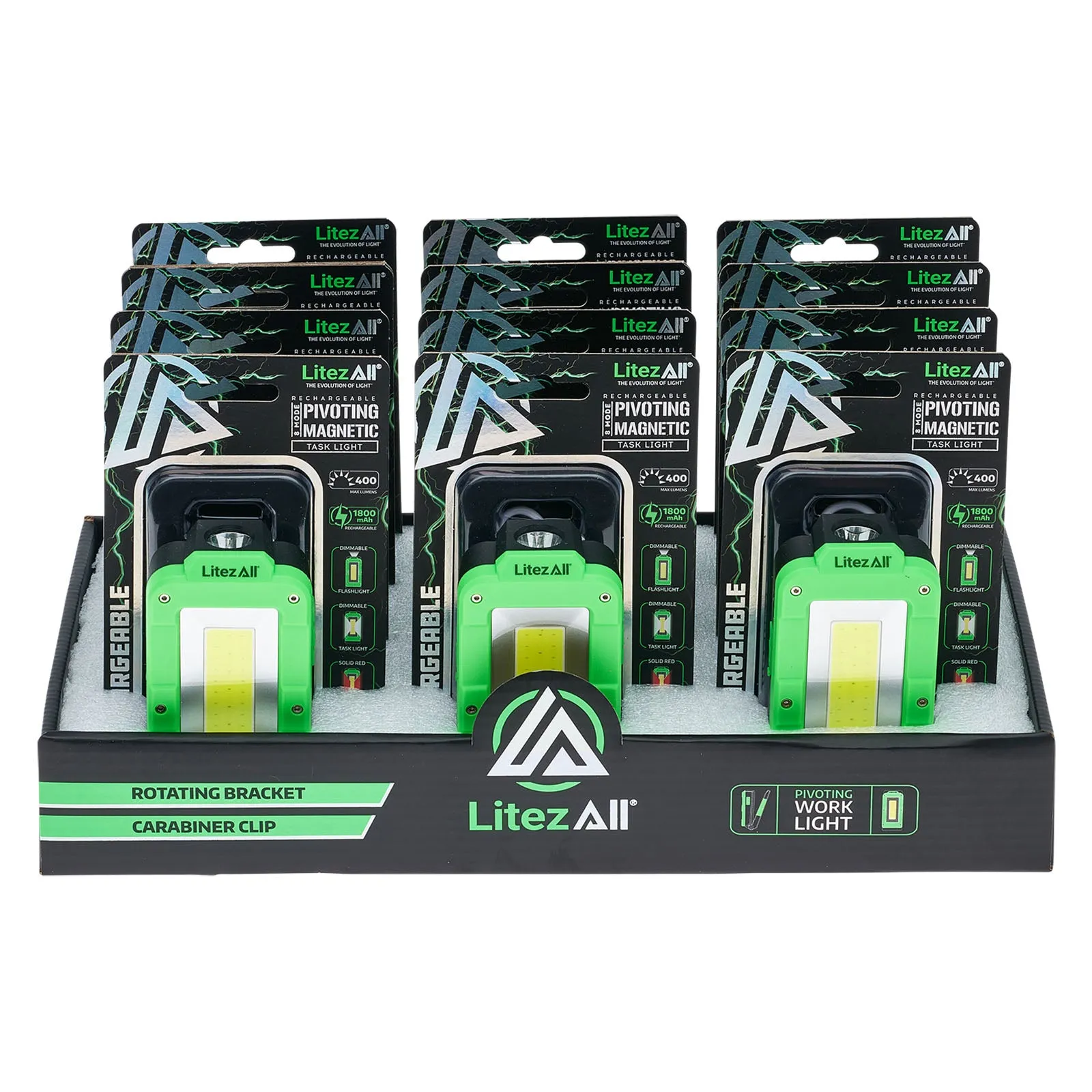 LitezAll Rechargeable Pivot Work Light