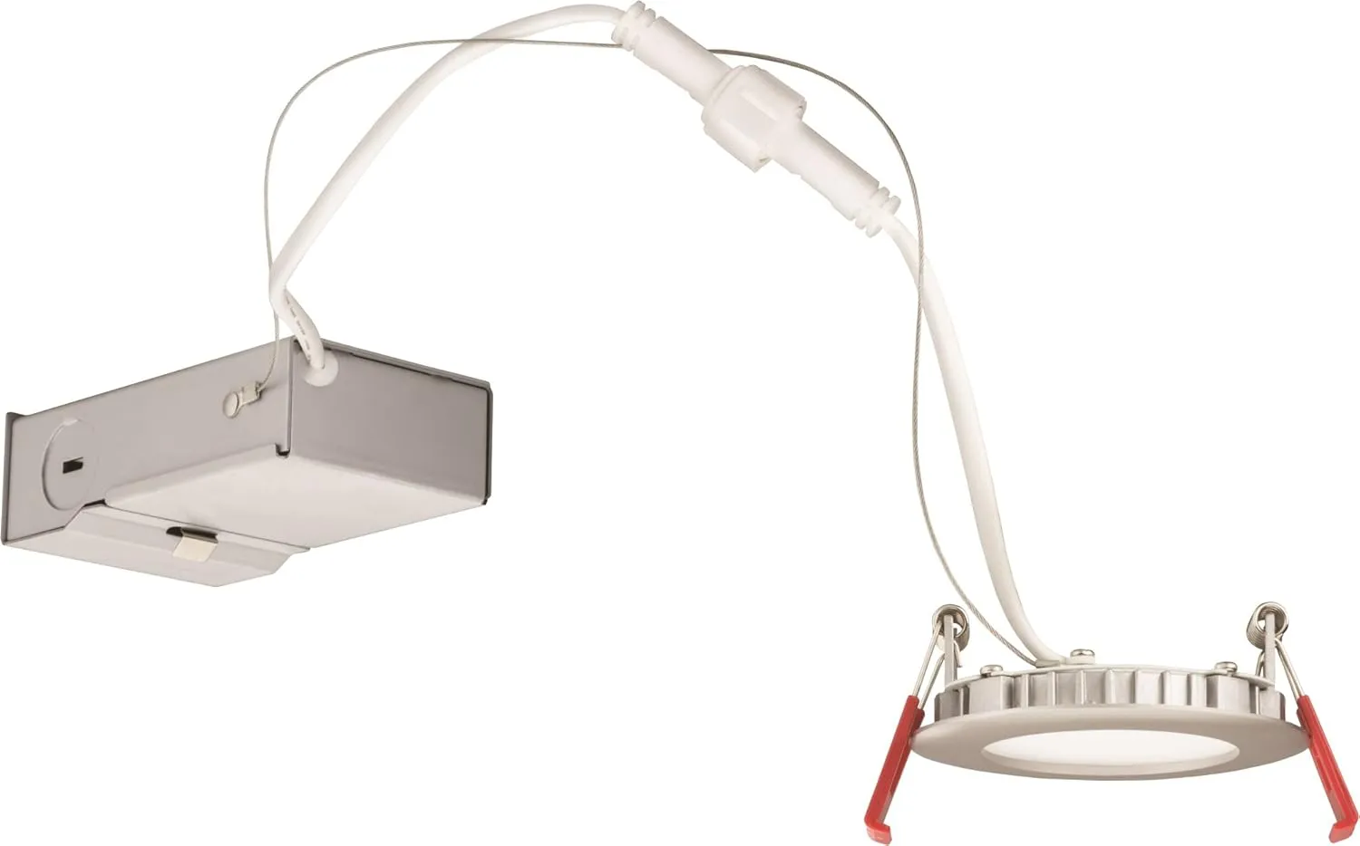 Lithonia Lighting WF3 LED 30K BN M6 Ultra Thin 3" Dimmable LED Recessed Wafer Ceiling Light, 3000K, Brushed Nickel