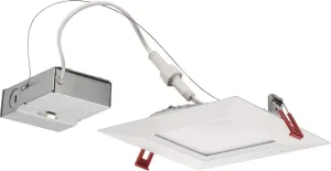 Lithonia Lighting WF6 SQ B LED 30K MW M6 Ultra-Thin Square LED Recessed Ceiling Light, 3000K | Bright White, Matte White
