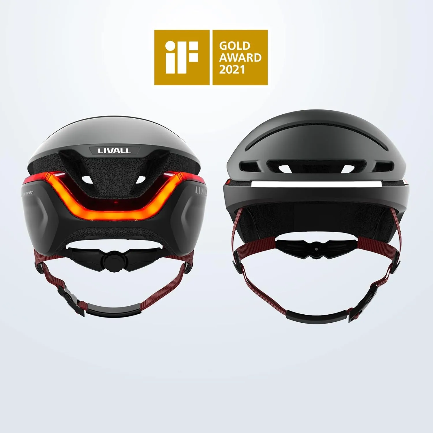 LIVALL EVO21 Smart Bike Helmet with Light, Smart Helmet with Wide-Angle Light | Turn Signals | Brake Warning Light | Fall Detection, Bike Helmets for Men Women, Bicycle Helmet for Urban Commuter