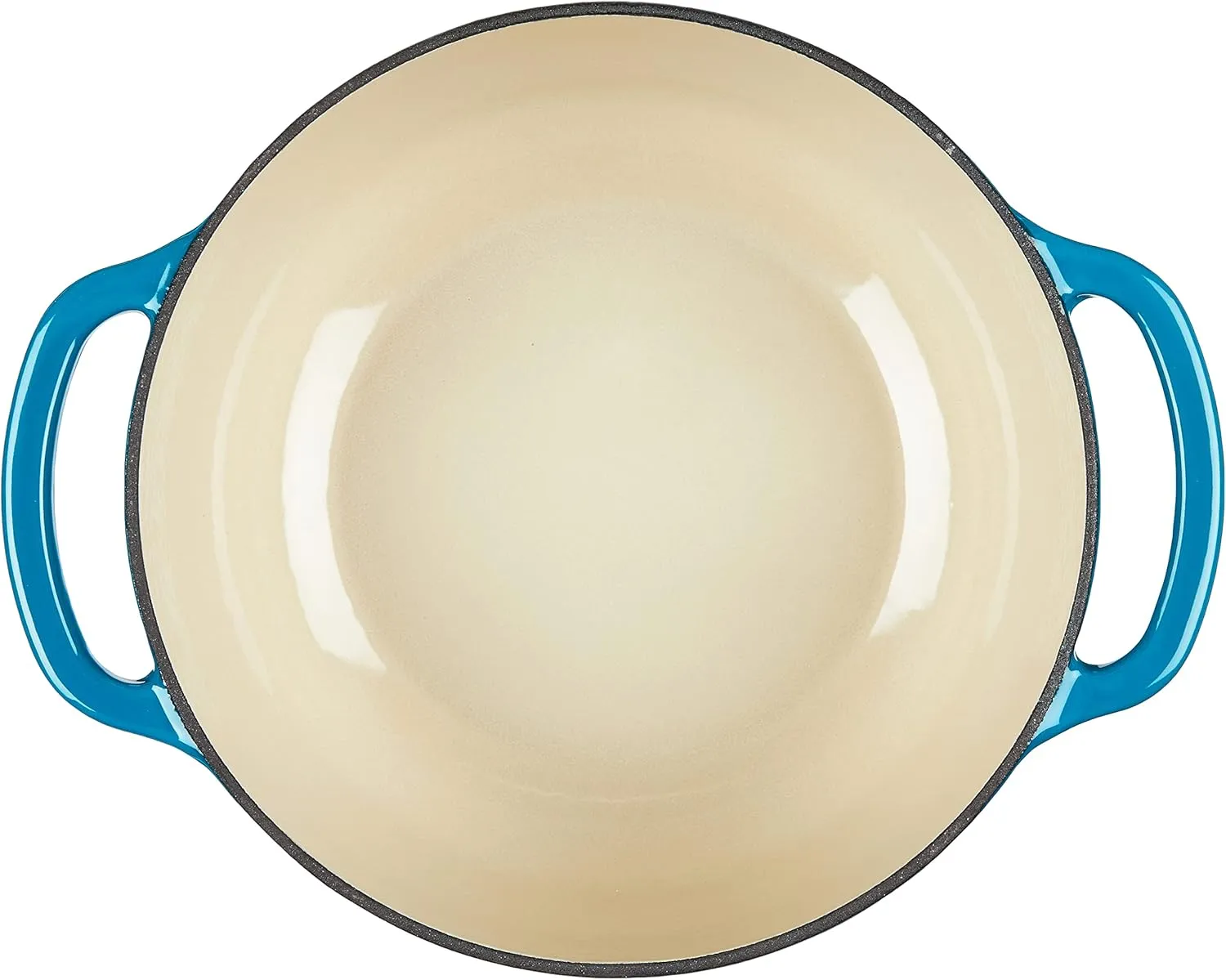 Lodge 4.5 Quart Enameled Cast Iron Dutch Oven with Lid – Dual Handles – Oven Safe up to 500° F or on Stovetop - Use to Marinate, Cook, Bake, Refrigerate and Serve – Cornflower Blue