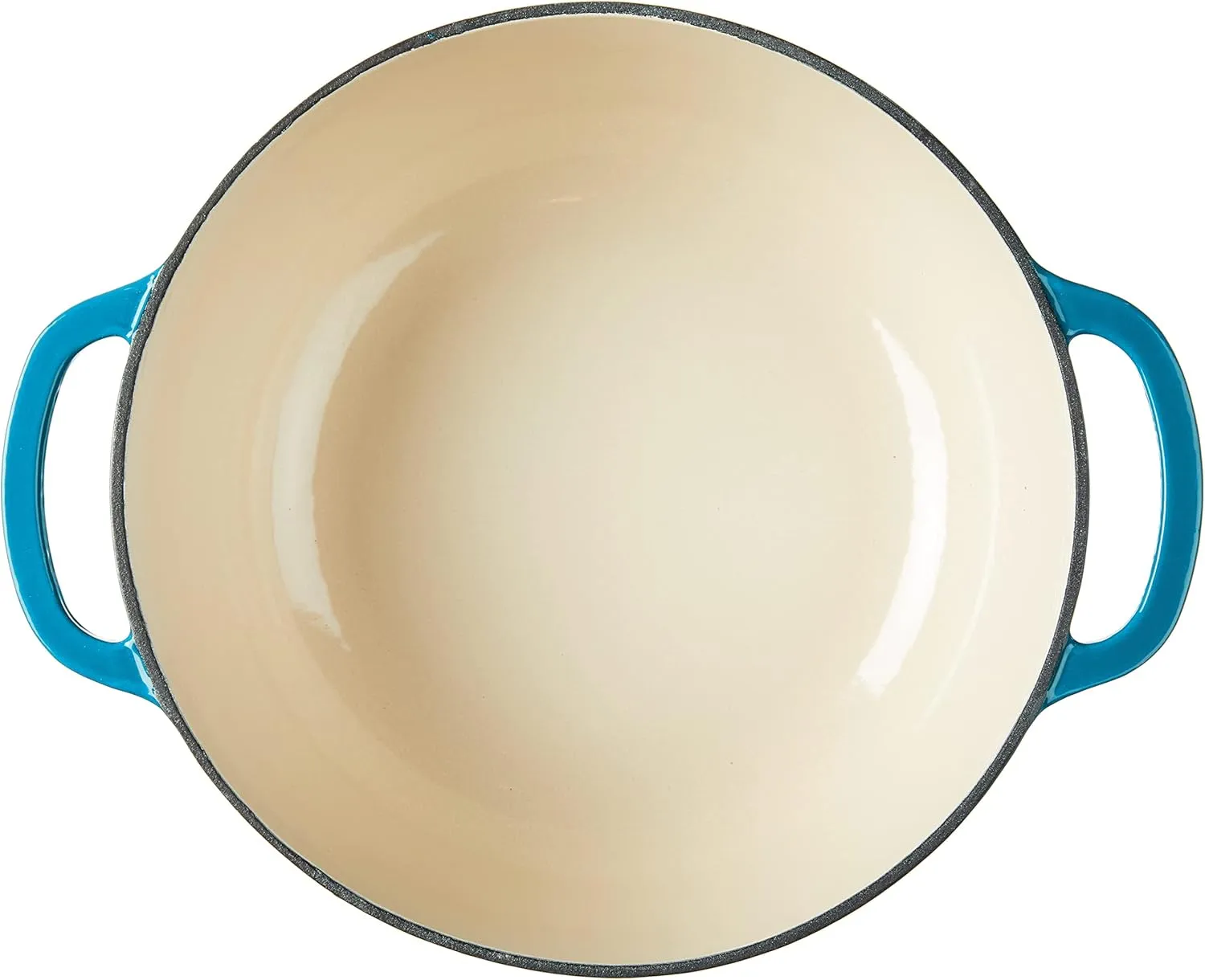 Lodge 7.5 Quart Enameled Cast Iron Dutch Oven with Lid – Dual Handles – Oven Safe up to 500° F or on Stovetop - Use to Marinate, Cook, Bake, Refrigerate and Serve – Blue