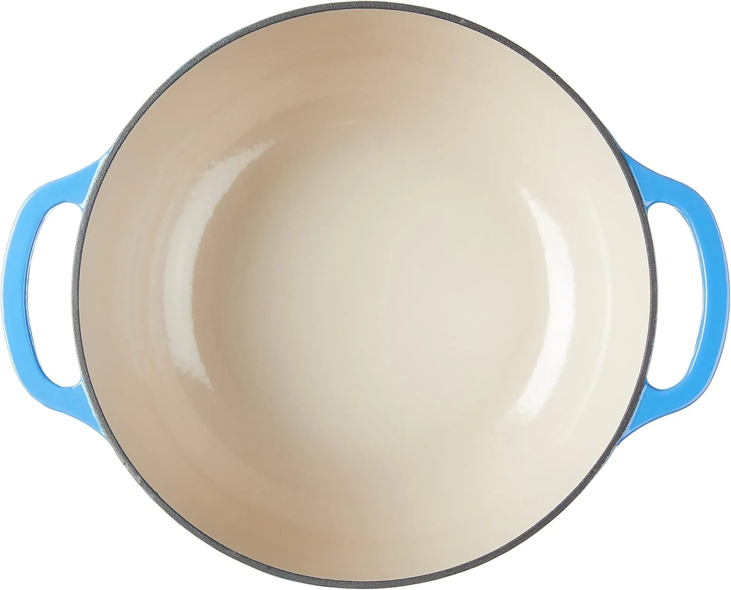 Lodge 7.5 Quart Enameled Cast Iron Dutch Oven with Lid – Dual Handles – Oven Safe up to 500° F or on Stovetop - Use to Marinate, Cook, Bake, Refrigerate and Serve – Caribbean Blue