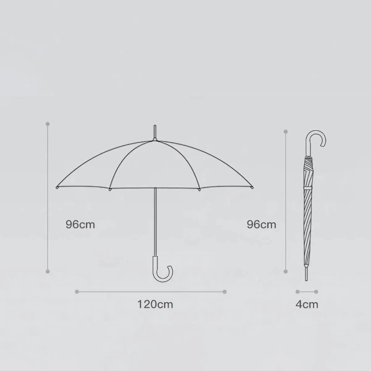 Long Handle Windproof Umbrella