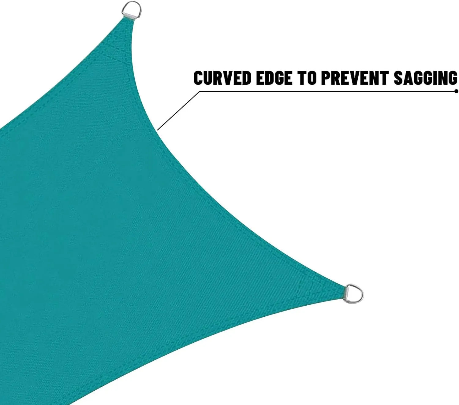 LOVE STORY Waterproof 10'x13' Rectangle Turquoise Blue Sun Shade Sail Cannoy UV Resistant for Outdoor Patio Garden Backyard (We Make Custom Size)