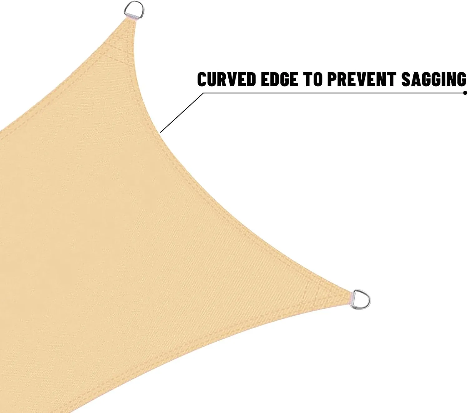LOVE STORY Waterproof 10'x13' Rectangular Sand Sun Shade Sail Cannoy UV Resistant for Outdoor Patio Garden Backyard (We Make Custom Size)