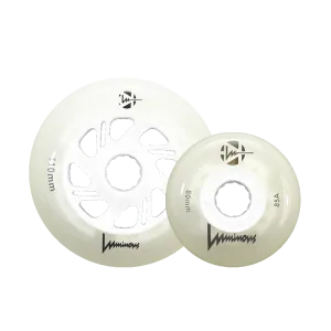 Luminous LED 125mm/85a GLOW White Rollerblade Wheel Single